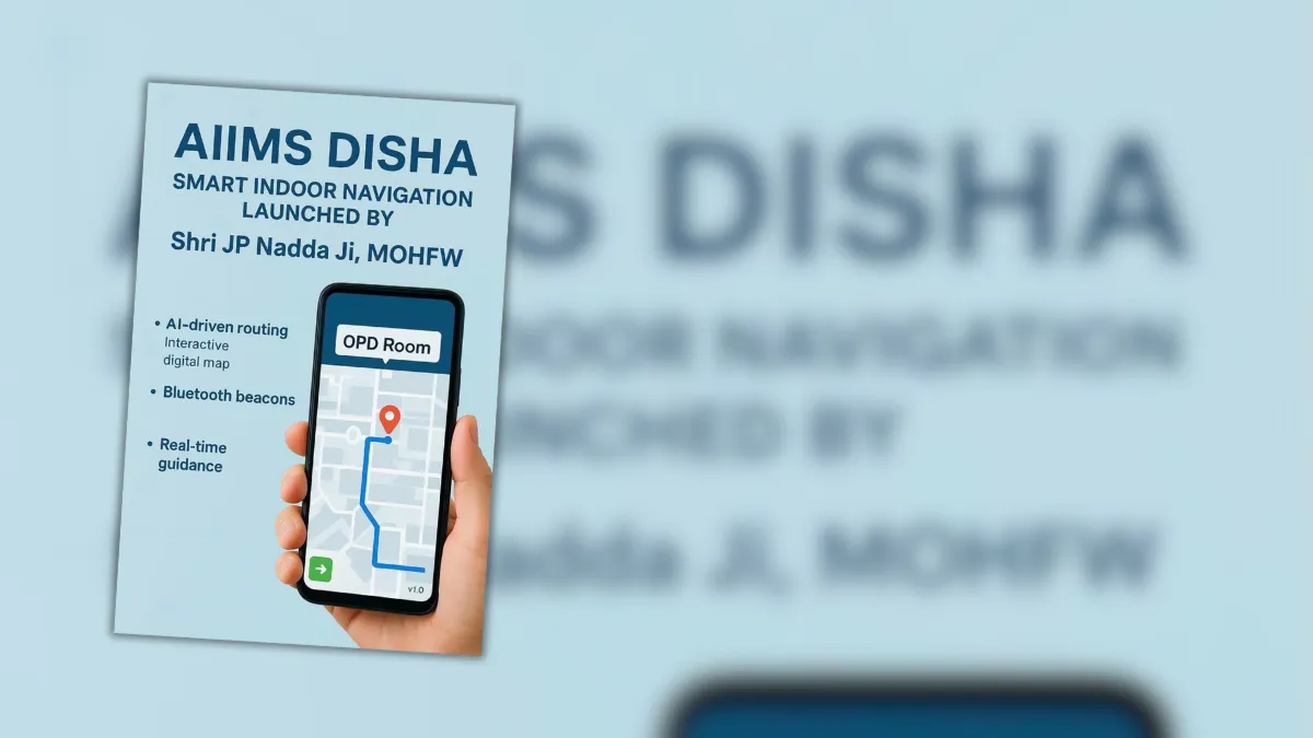 AIIMS Disha, AIIMS navigation app, indoor hospital navigation, BLE beacon navigation