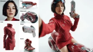 AI Character Design: Adobe Firefly Board और Nano Banana से बना Futuristic Model