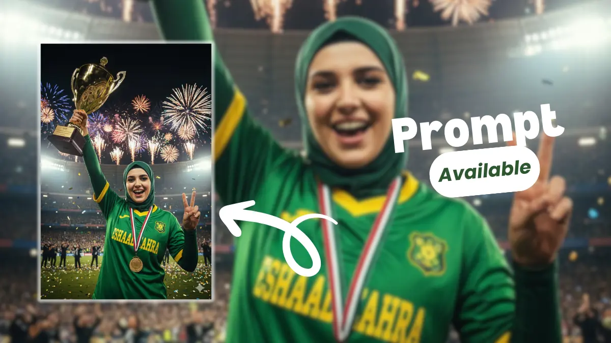 Golden Trophy Photo Edit Prompt