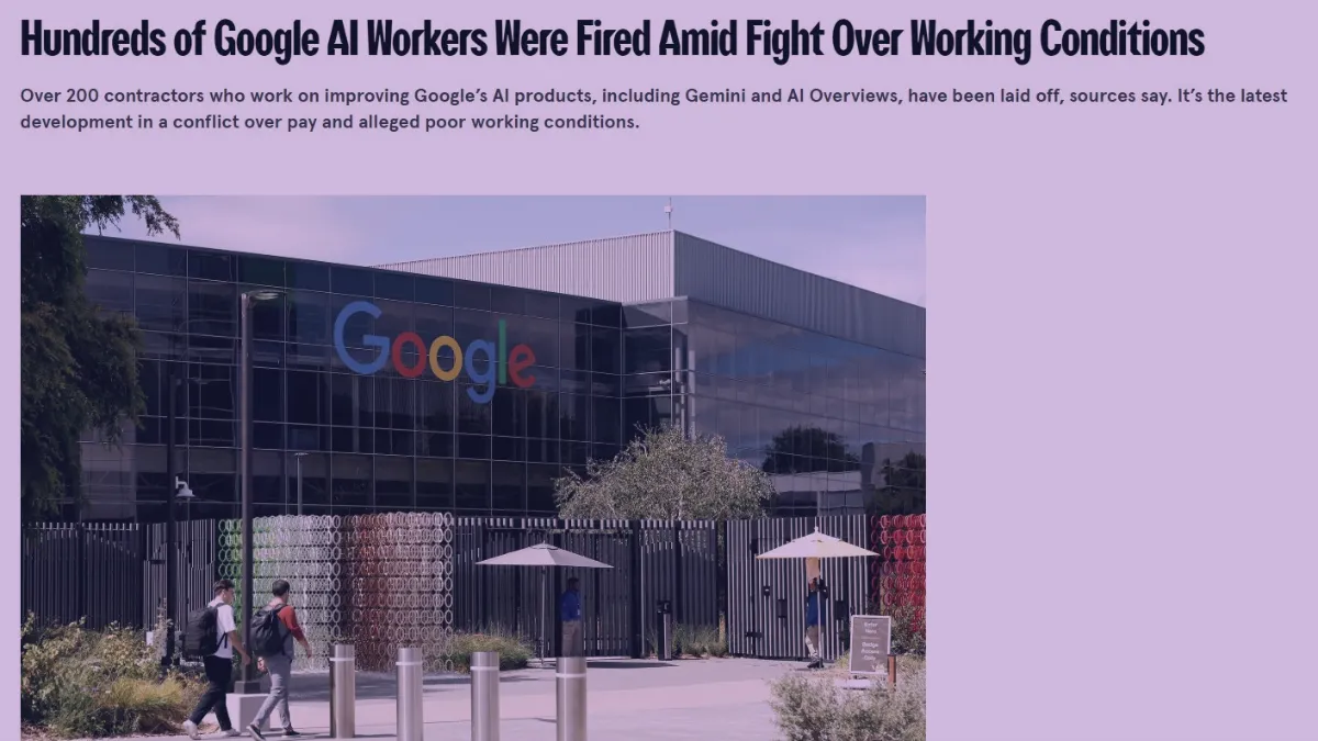 Google layoffs AI contractors