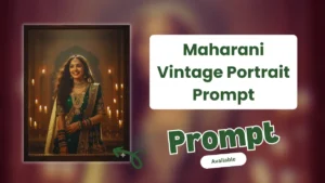 Maharani Vintage Portrait Prompt – Royal Rajasthani Era Cinematic Style
