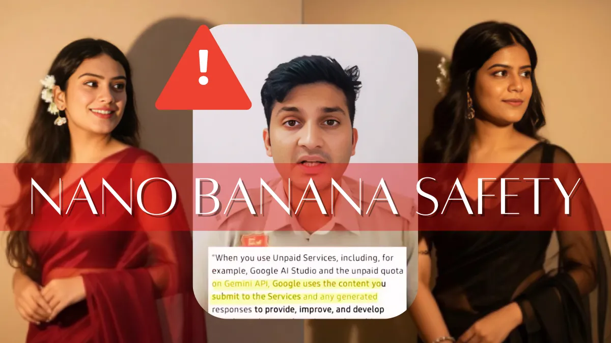Nano Banana safety, Gemini AI privacy concern, AI saree edit risk, Google Gemini Nano Banana