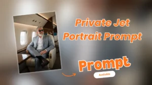 Stylish Man in Private Jet Prompt – Grey Checkered Suit & Luxury Lifestyle