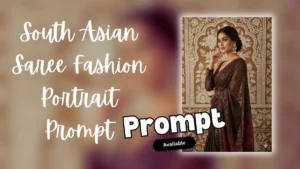 Ultra-Realistic Saree Portrait Prompt – Sequinned Brown & Maroon Look