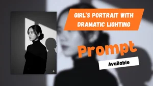 Girl’s Portrait with Dramatic Lighting – एक Cinematic AI Prompt