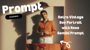 Retro Vintage Boy Portrait – 90s Romantic Aesthetic Prompt