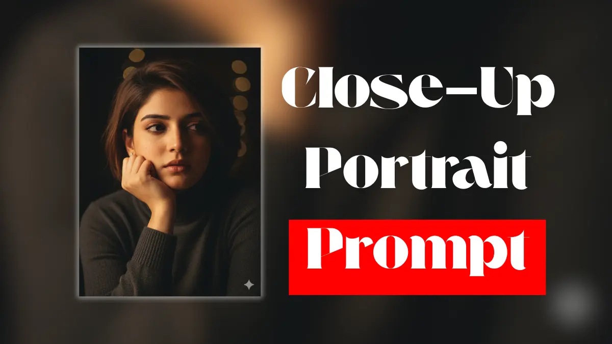 Close-Up Portrait Prompt, AI Portrait Prompt, Thoughtful Pose Portrait, Tousled Bob Hairstyle Portrait, Cinematic AI Photography