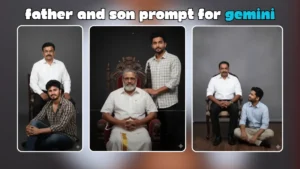 Father and Son Prompt for Gemini | Traditional South Indian Studio Vibe