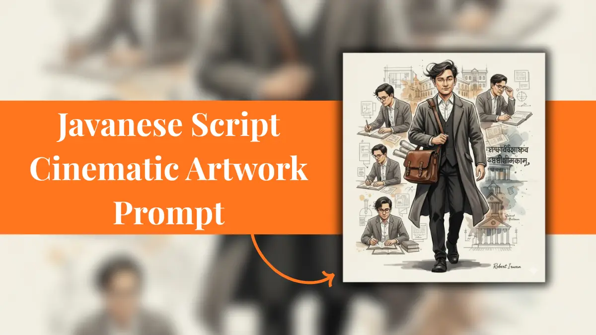 Javanese Script Art Prompt, AI Cinematic Illustration, Watercolor Ink Wash Artwork, Architectural Sketches Background, Robert Irwan Artwork, Javanese Script Cinematic Artwork Prompt