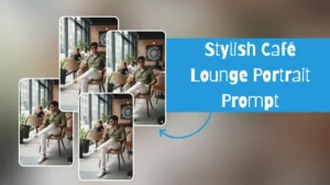 Stylish Café Lounge Portrait Prompt | Modern Lifestyle Photography