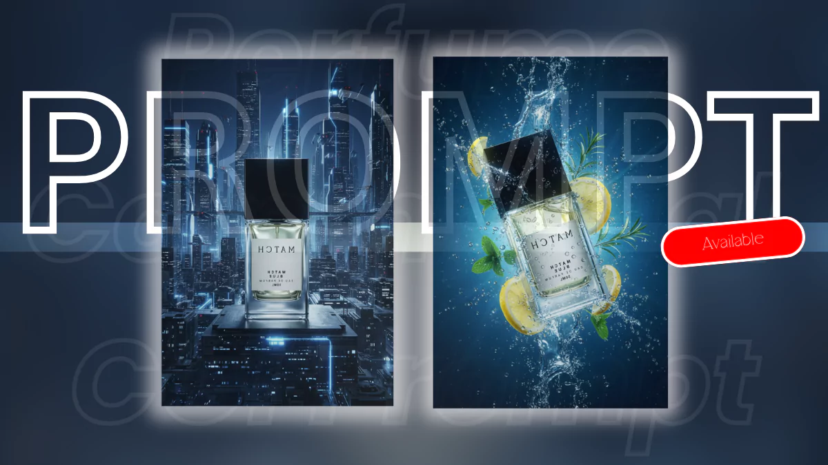 Perfume Commercial Prompt, CGI Perfume Advertisement, Luxury Fragrance CGI, Cinematic Perfume Ad, Hyper-Realistic Perfume Bottle Design, Premium Perfume Campaign