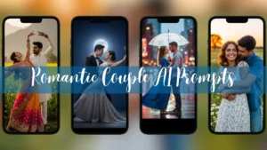 Romantic Couple AI Prompts Collection – Saree, Ballroom & Rainy Romance