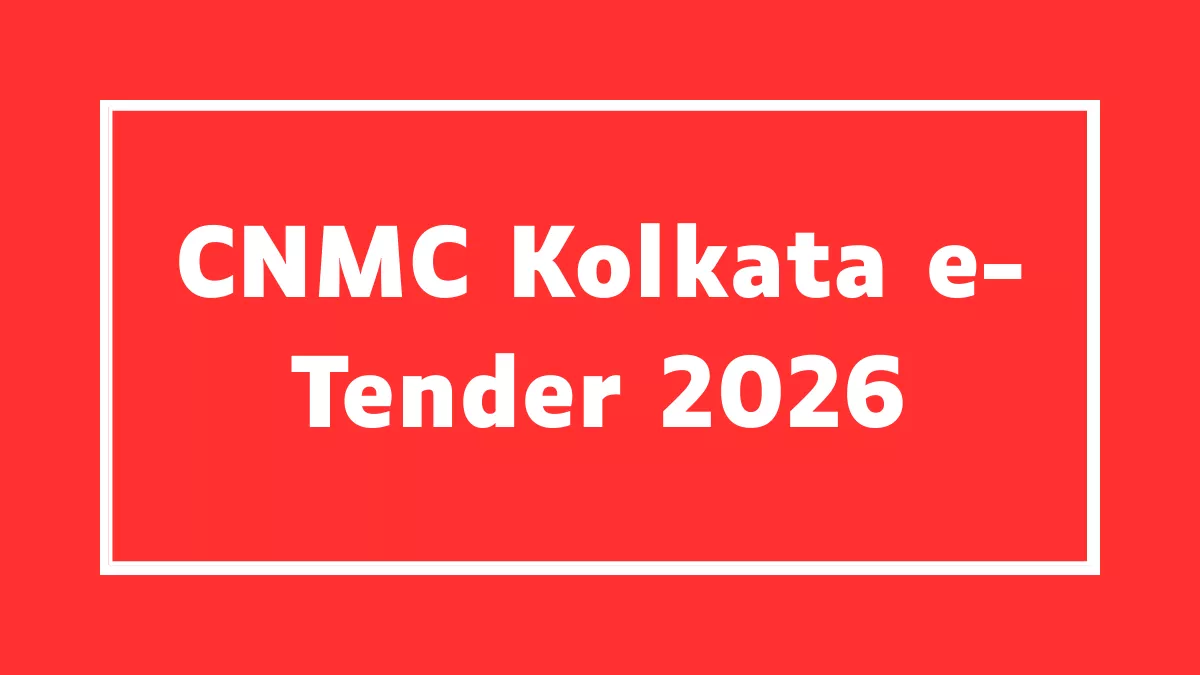 CNMC Kolkata e-Tender 2026