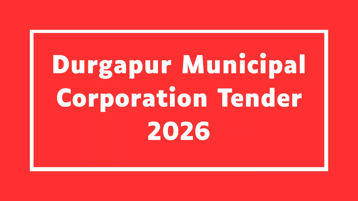 Durgapur Municipal Corporation Tender 2026
