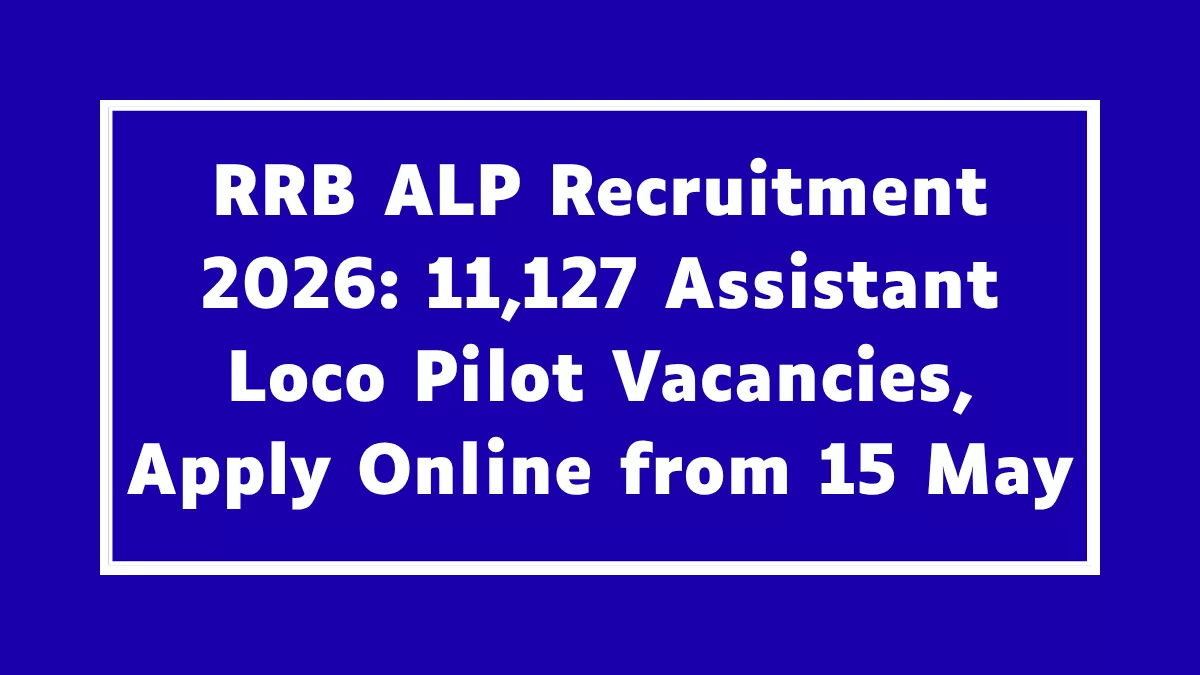 RRB ALP Recruitment 2026