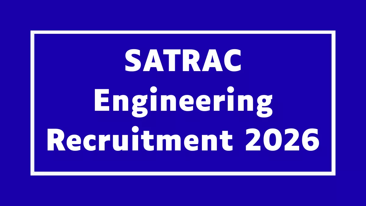 SATRAC Engineering Recruitment 2026